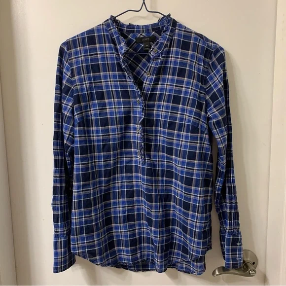 J. Crew Ruffle Popover Shirt - Picture 2 of 8